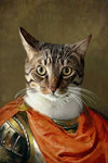 Cat in king's outfit custom pet portrait