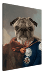 Canvas print of pug as Renaissance general