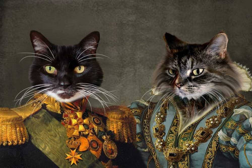 Commander and Princess Custom Pet Portrait
