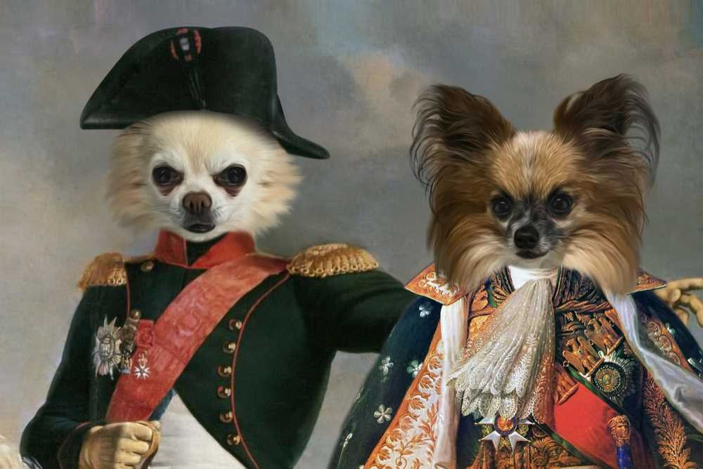 Tycoon Couple Custom Pet Portrait
