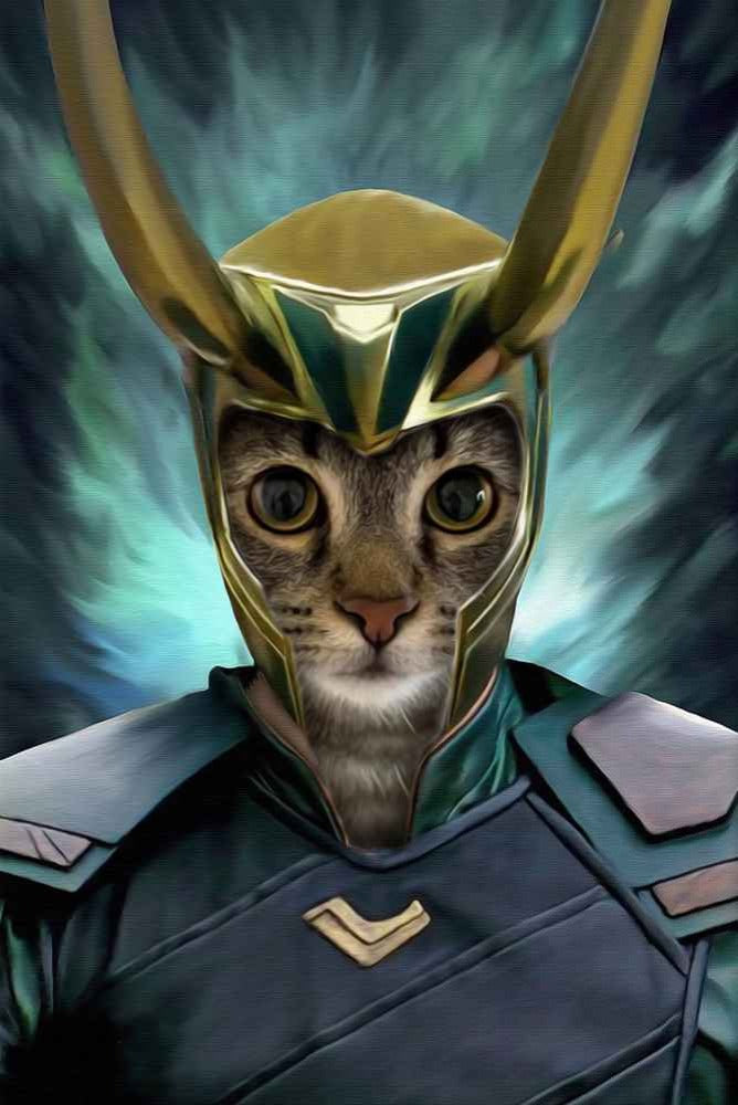 Loki Custom Pet Portrait Premium Poster