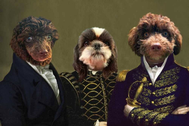 Renaissance Trio Custom Pet Portrait Premium Poster