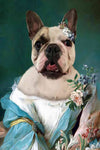 Custom dog portrait in elegant Renaissance attire