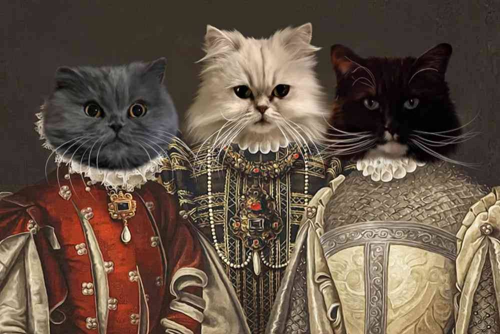 Duchesses Trio Custom Pet Portrait Premium Poster