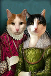Noble Couple Custom Pet Portrait