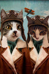 Pilot couple Custom Pet Portrait