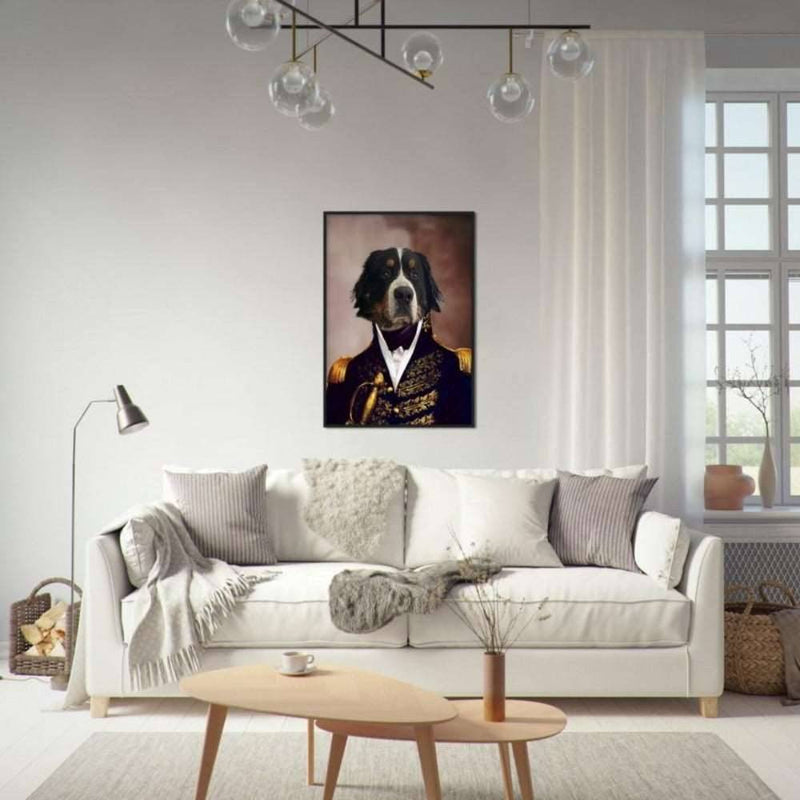 Admiral Custom Pet Portrait Framed Poster Black