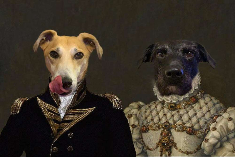 Admiral and Princess Custom Pet Portrait Premium Poster