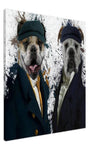 Ambassadors Couple Custom Pet Portrait Canvas