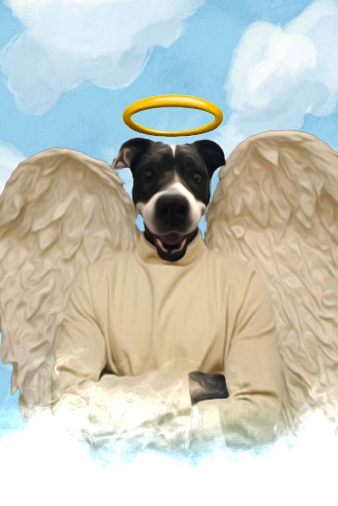 Angel Custom Pet Portrait Premium Poster
