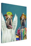 Angel and Notorious Custom Pet Portrait Canvas