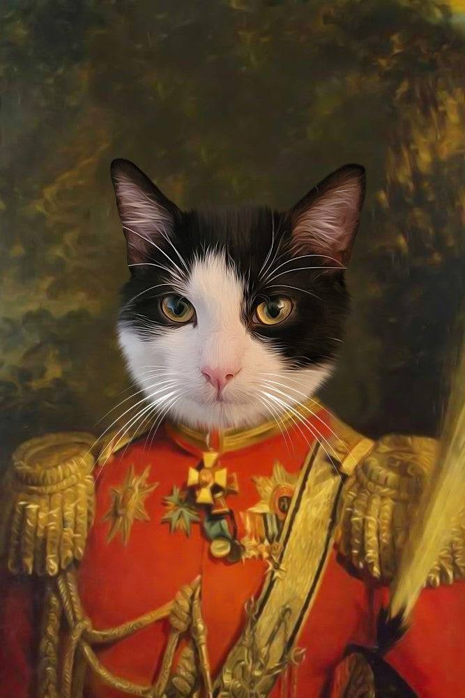 Army General Custom Pet Portrait Premium Poster