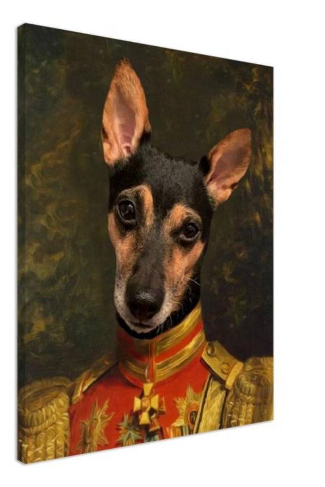 Army General Custom Pet Portrait Canvas