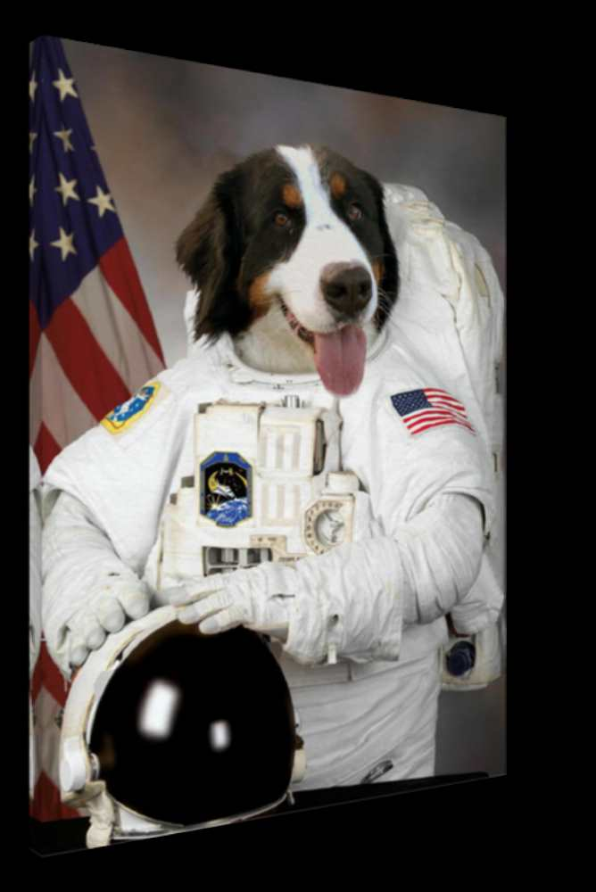 Astronaut Custom Pet Portrait Canvas