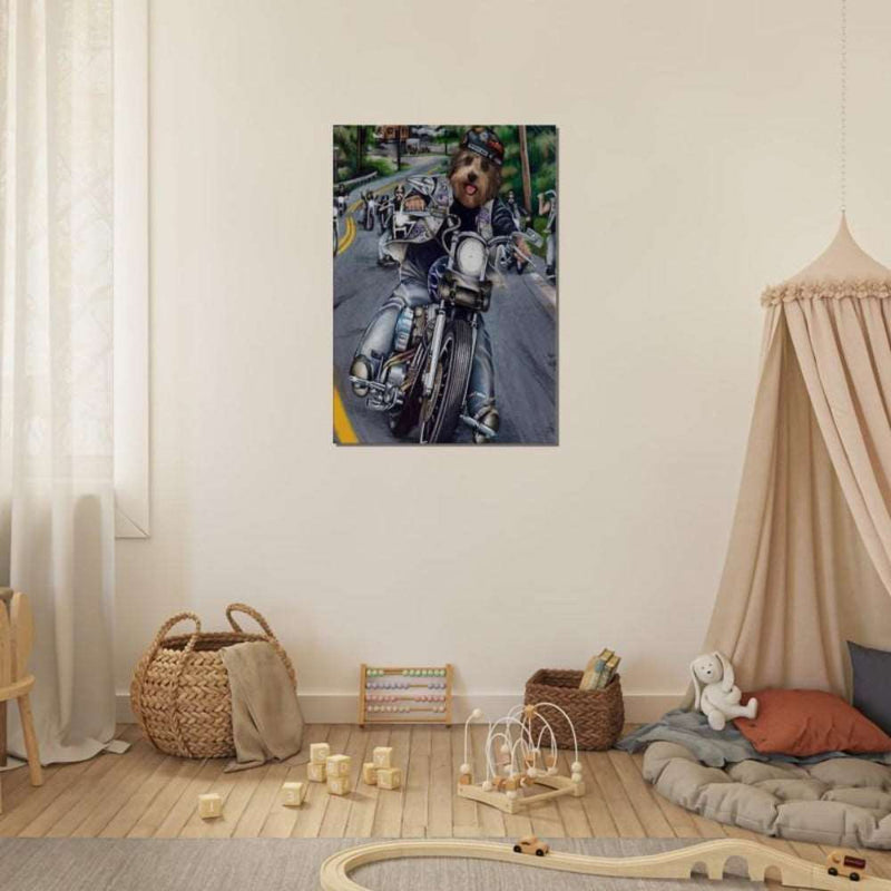 Biker Custom Pet Portrait