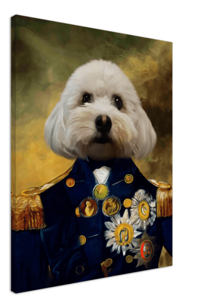 Captain Custom Pet Portrait Canvas