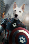 Captain Pawmerica Custom Pet Portrait Premium Poster A1 (32'' X 24'' inches)