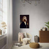 Count Custom Pet Portrait Framed Poster White