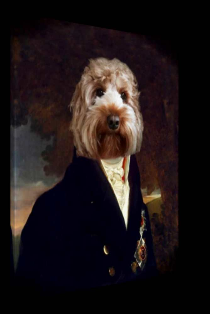 Count Custom Pet Portrait Canvas