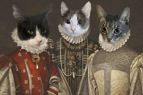 Duchesses Trio Custom Pet Portrait