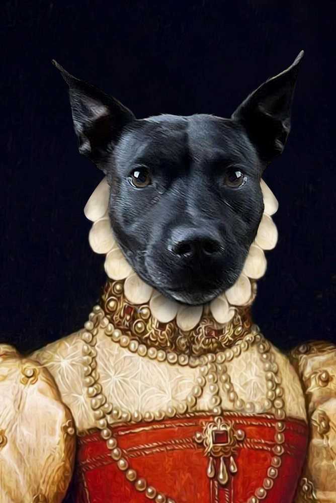 French Noble Custom Pet Portrait Premium Poster