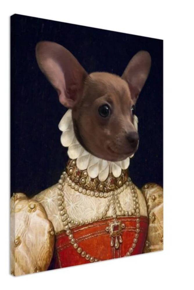 French Noble Custom Pet Portrait Canvas