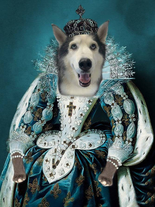 French Queen Custom Pet Portrait