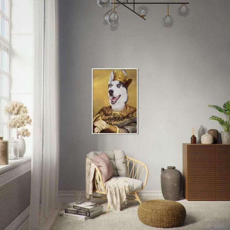 Great Queen Custom Pet Portrait Framed Poster White