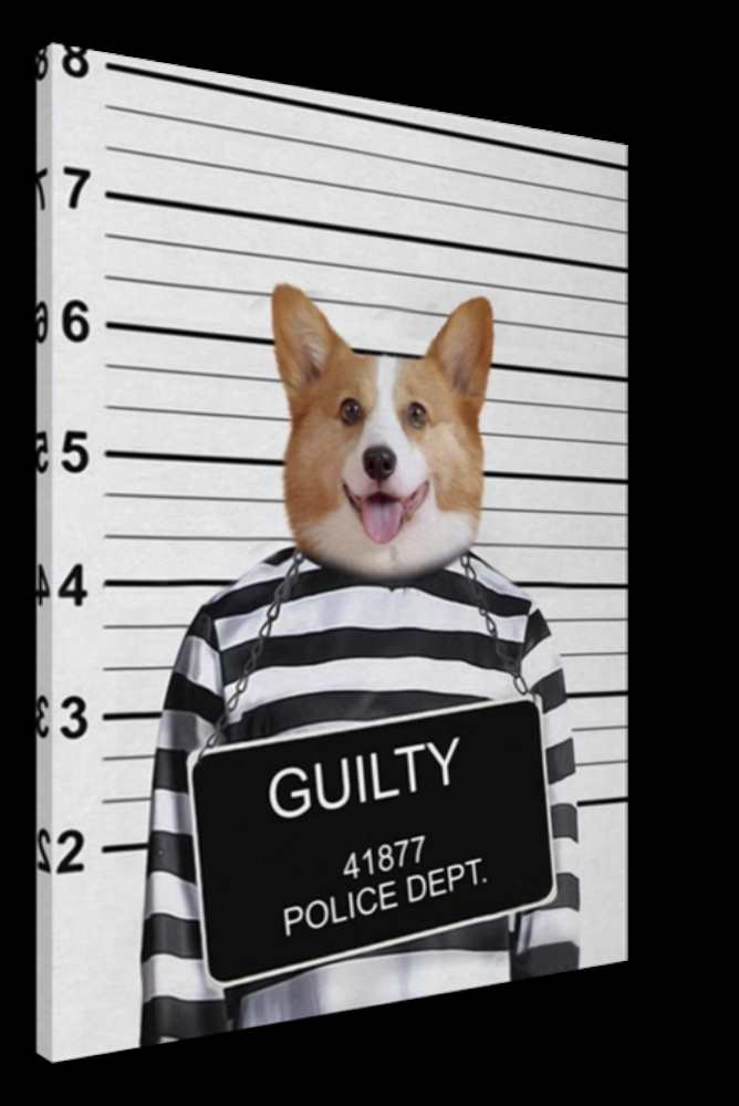 Guilty Custom Pet Portrait Canvas