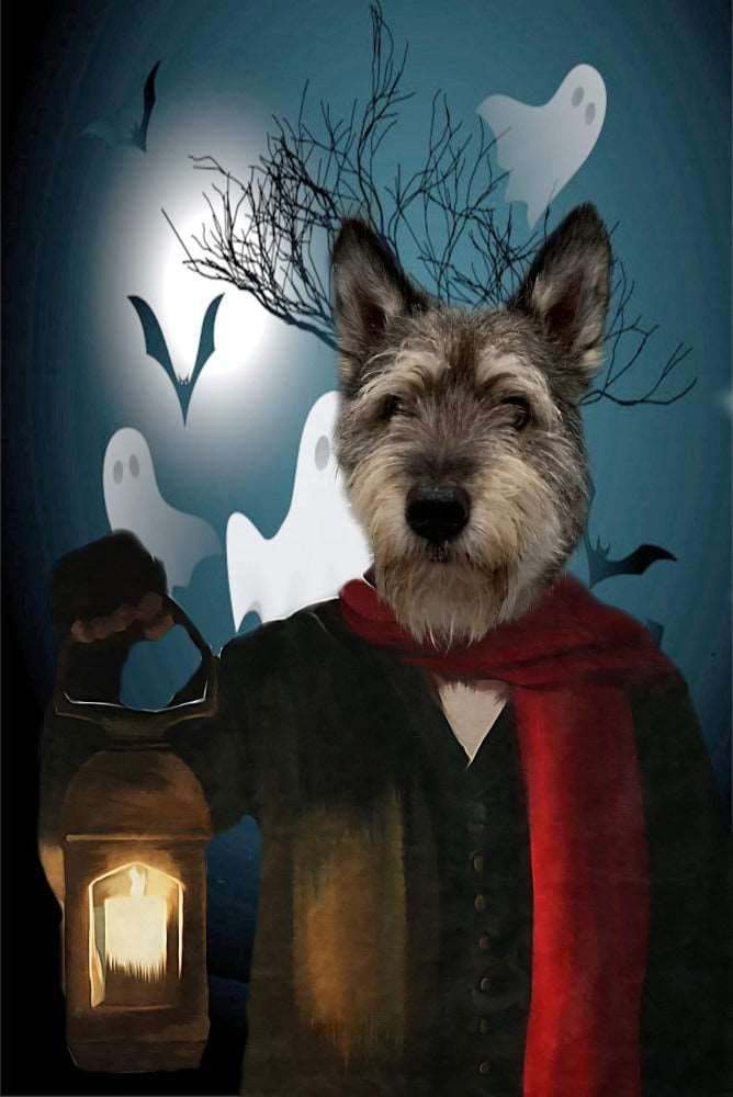 Halloween Custom Pet Portrait Premium Poster