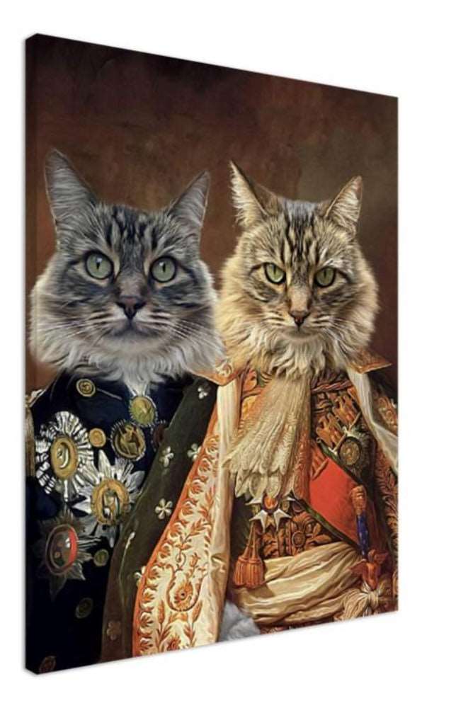 Imperial Couple Custom Pet Portrait Canvas