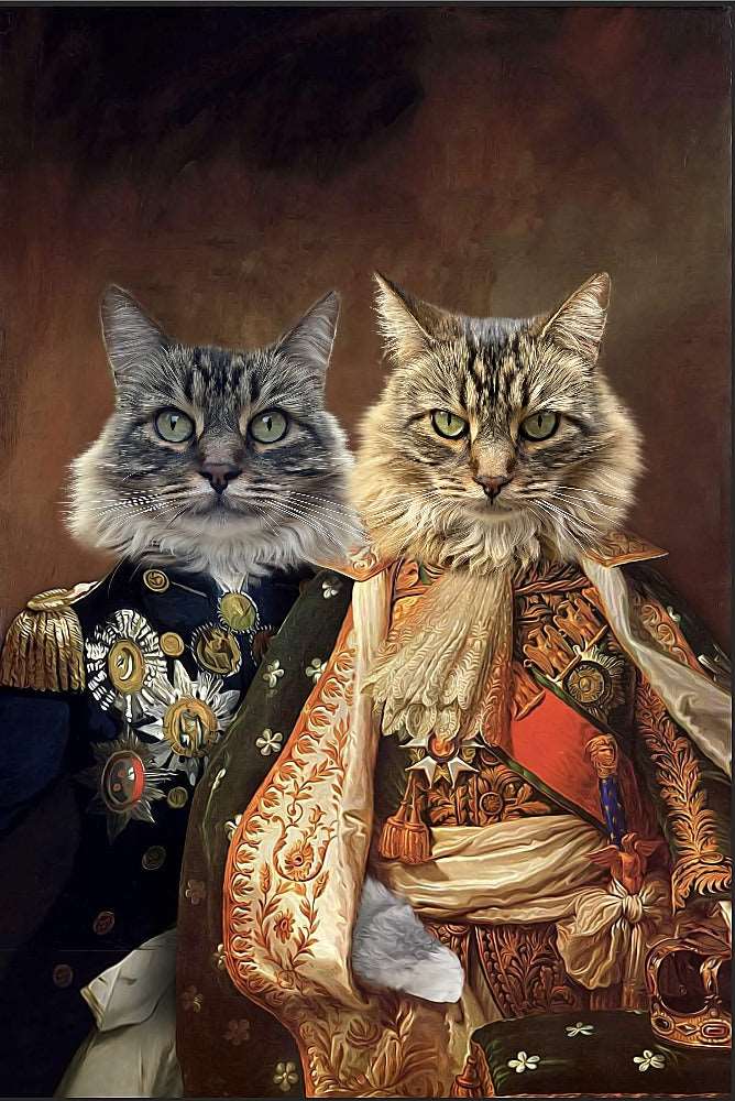 Imperial Couple Custom Pet Portrait