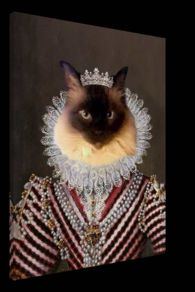Imperial Queen Custom Pet Portrait Canvas