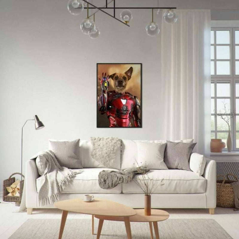 Iron Paw Custom Pet Portrait Framed Poster Black