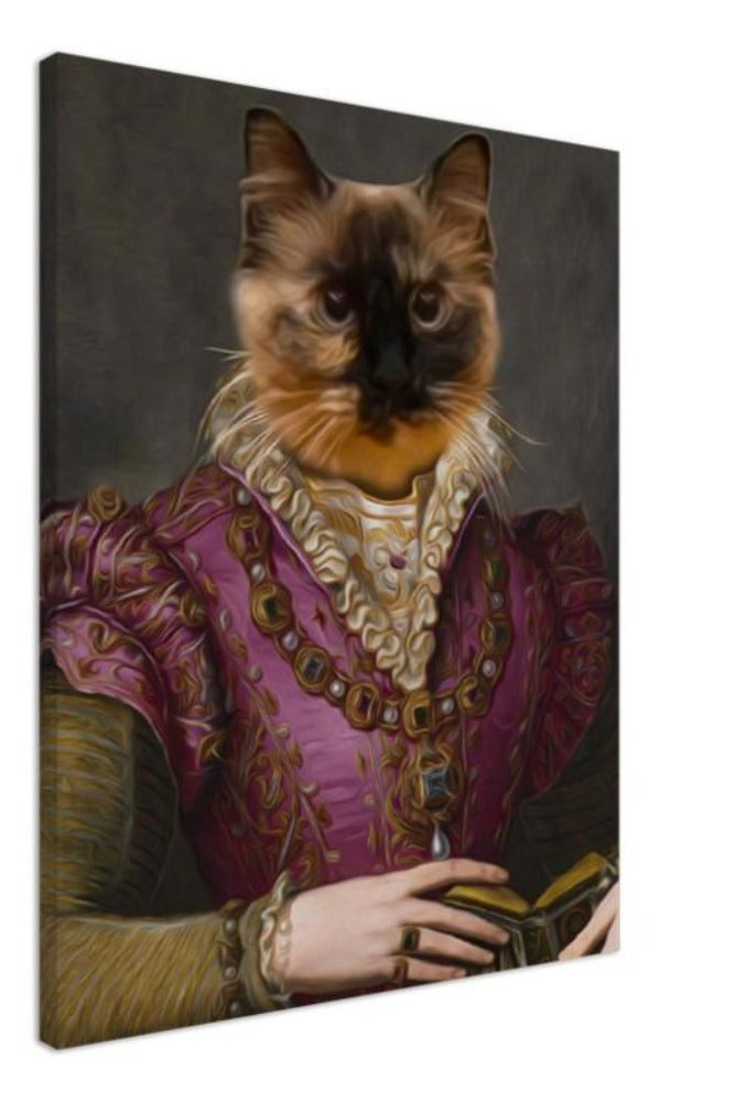 Italian Lady Custom Pet Portrait Canvas