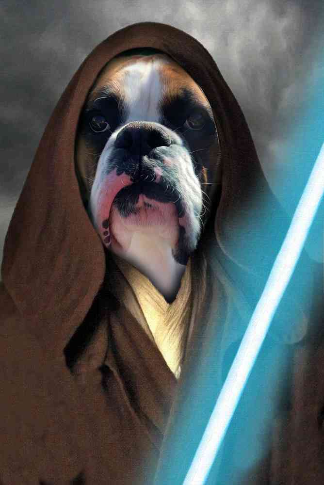 Jedi Custom Pet Portrait Premium Poster