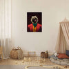 Joker pet portrait in children's playroom