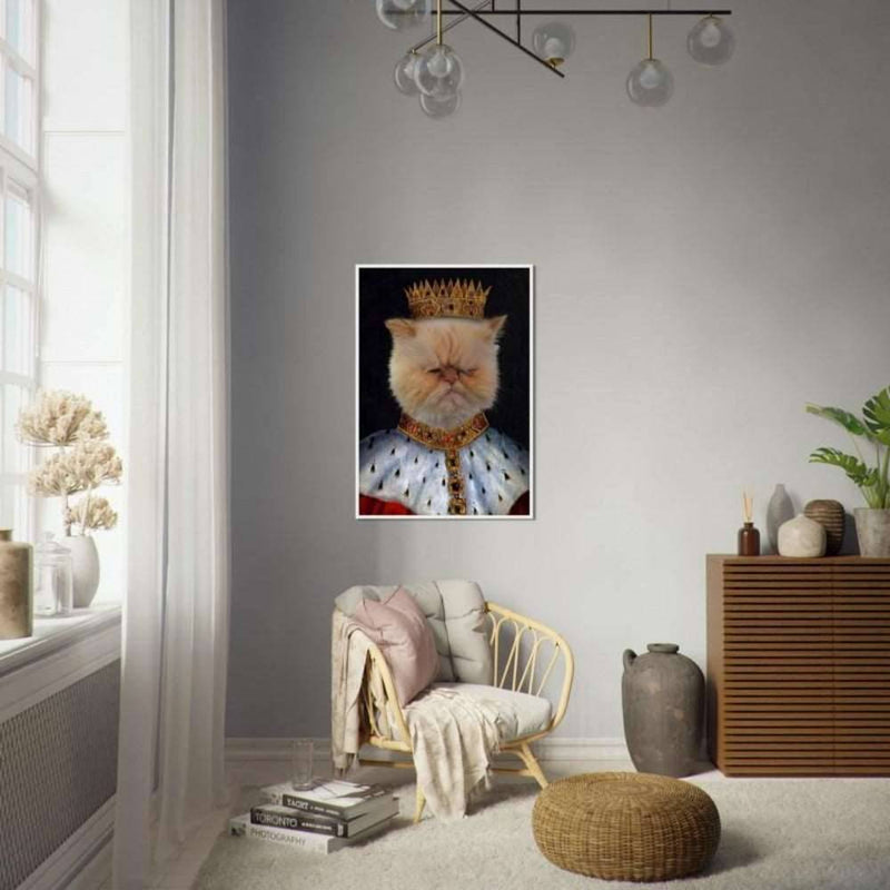 King Henry VII Custom Pet Portrait Framed Poster White