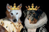 King and Queen Custom Pet Portrait