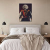 Bedroom decor with dog portrait as King Willem III
