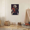 Dog portrait as King Willem III in playroom