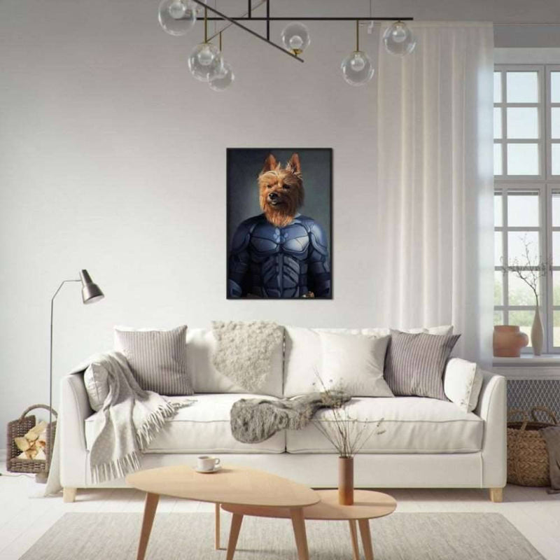 King of Wakanda Custom Pet Portrait Framed Poster Black