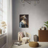 Lady Custom Pet Portrait Framed Poster White