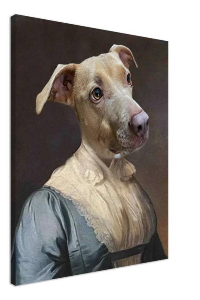 Lady Custom Pet Portrait Canvas