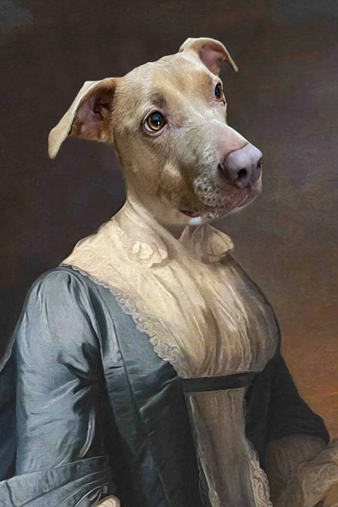 Lady Custom Pet Portrait Premium Poster