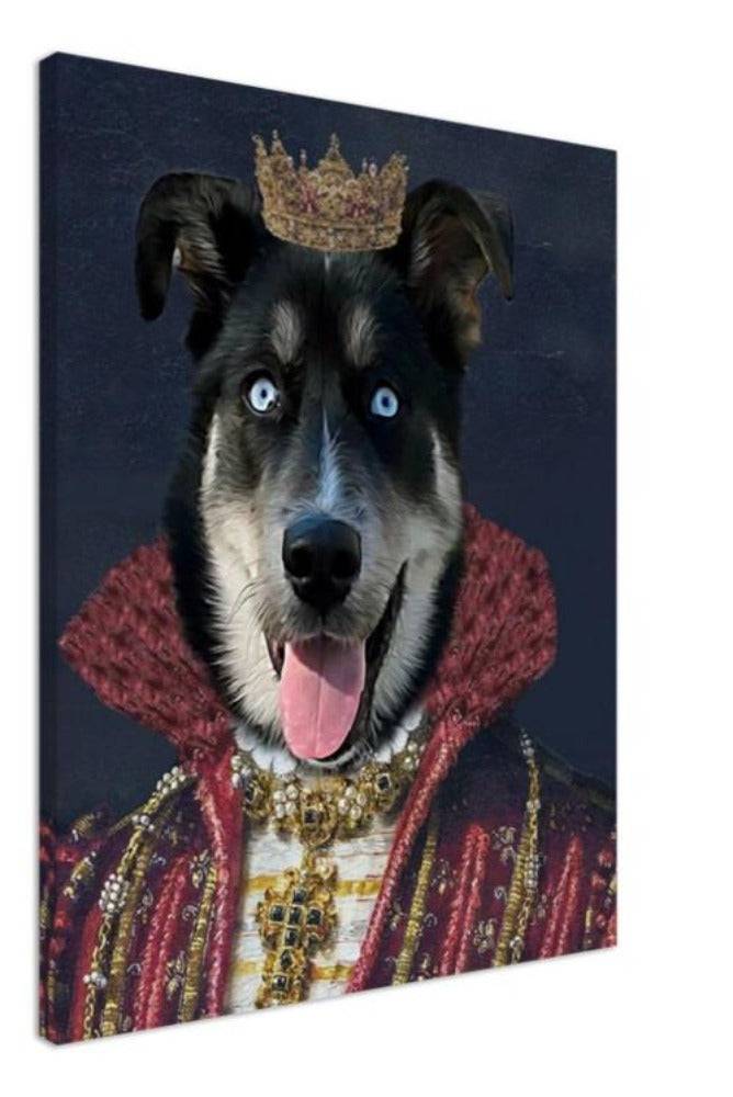 Majestic Queen Custom Pet Portrait Canvas