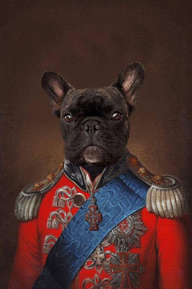 パーソナライズされたペットの肖像画あなたのペットの雄大な元帥ペルソナ