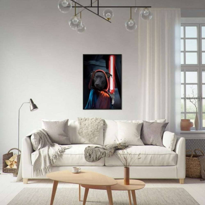 Maul Custom Pet Portrait Framed Poster Black