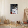 Dog astronaut portrait in children's room