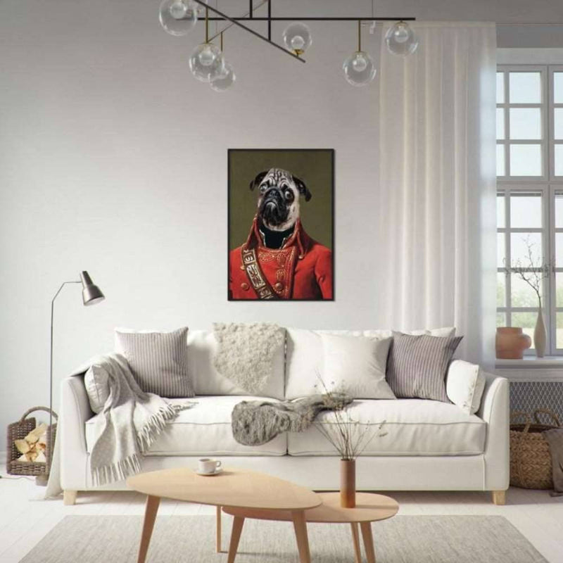 Napoleon Custom Pet Portrait Framed Poster Black
